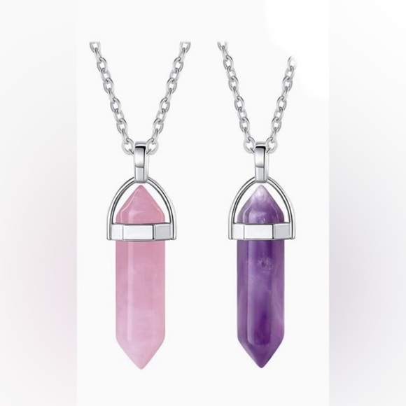 Jewelry - 4 Pcs Healing stone Necklaces NEW